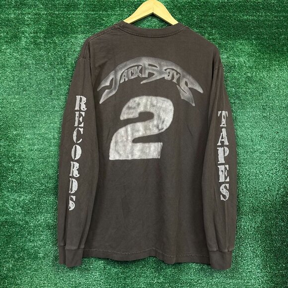 Cactus Jack Tapes Records Jackboys 2 Album Hip-Hop LS Shirt Size Large - Picture 1 of 5